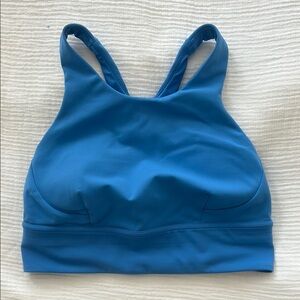 Lululemon Wunder Train Longline Bra, Size 8, Blue